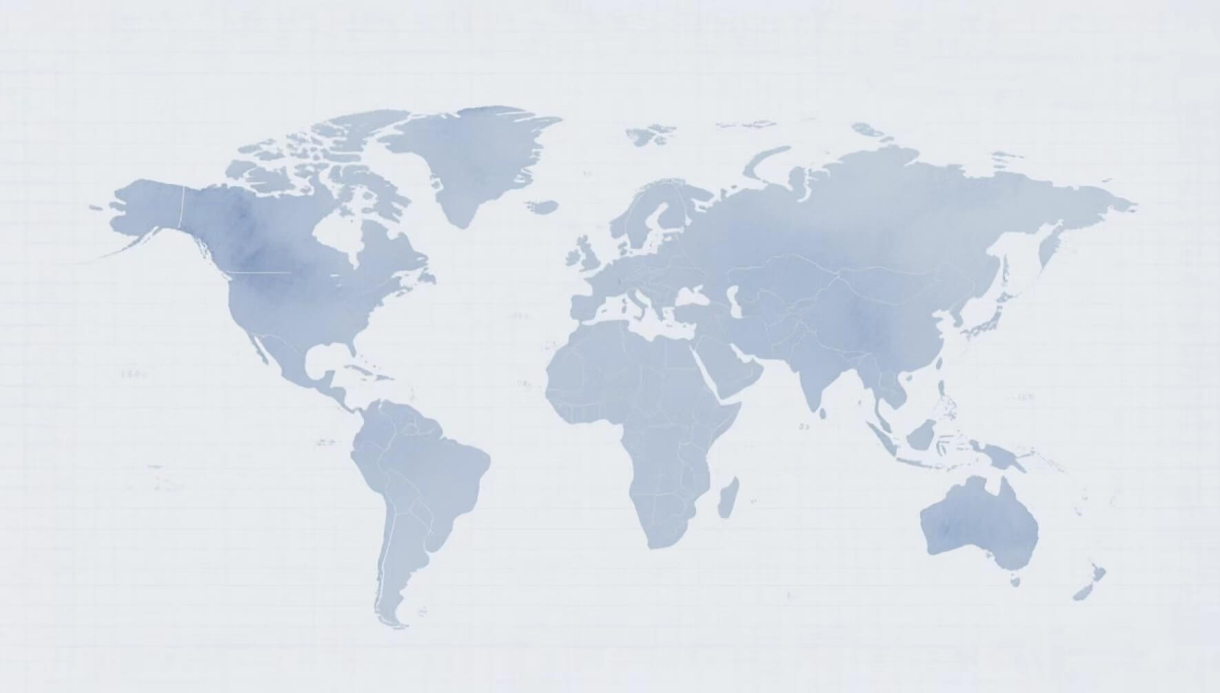 客户全球分布示意图